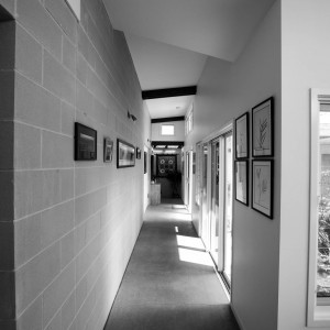 Gold Coast acreage house hall | PTMA Architecture
