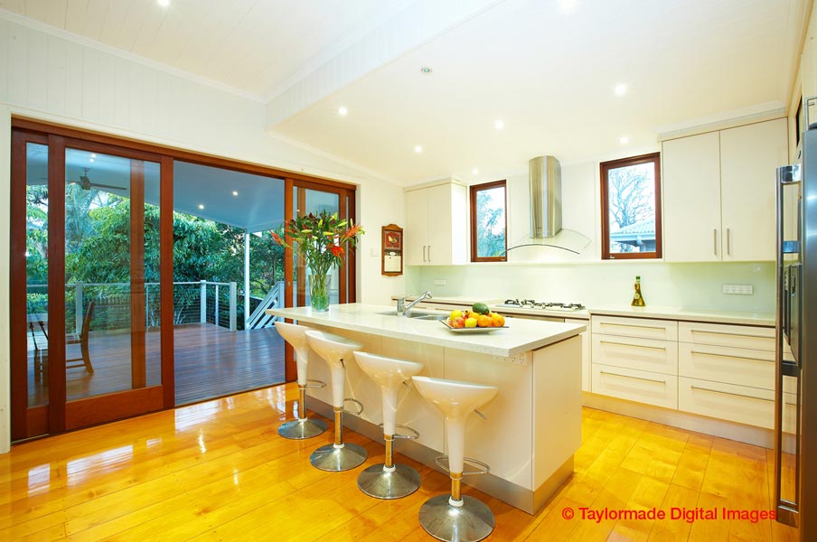 Riverside Queenslander renovation kitchen | PTMA Architecture