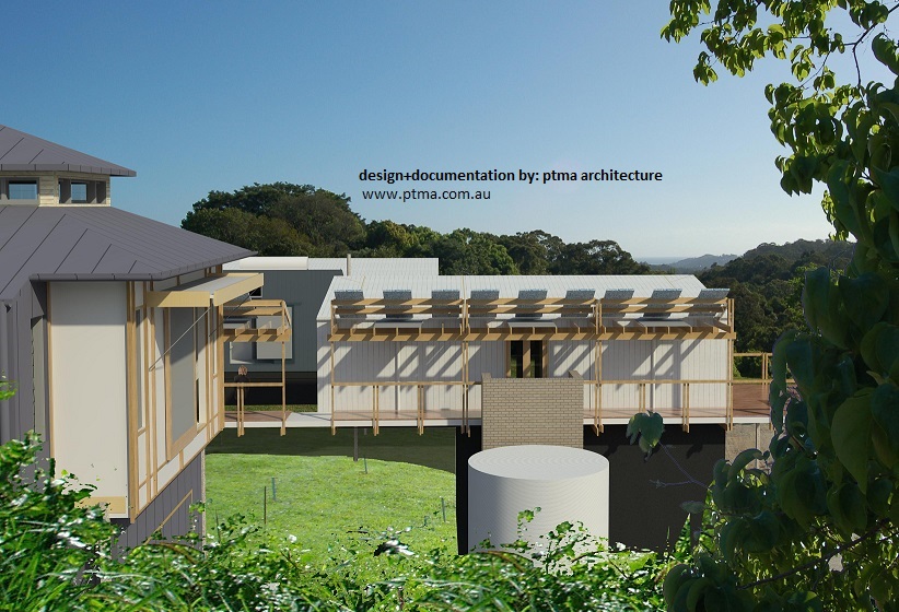 Prefabricated house rear design  | PTMA Architecture